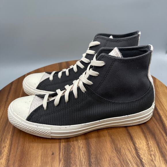 Converse All Star Chuck Taylor Hi Shoes Mens 8.5 Black Skate Casual Sneakers EUC - Picture 3 of 8